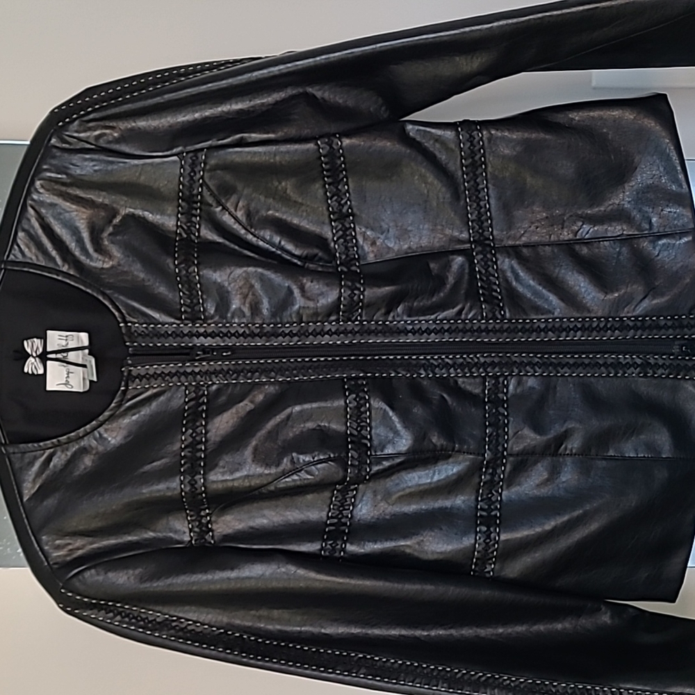 Joseph Ribkoff faux leather jacket